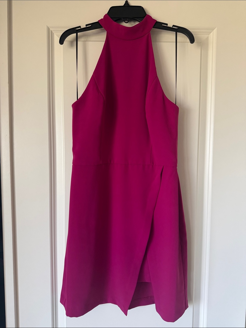 Amanda Uprichard Raelynn halter dress in magenta size s